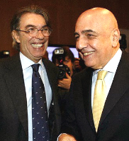 Massimo Moratti president of Inter FC and Adriano Galliani president of AC Milan are two of the main managers of the Italian Calcio Serie A 2010 2011, Moratti has won the Champions League and Galliani is looking forward to win the Italian scudetto